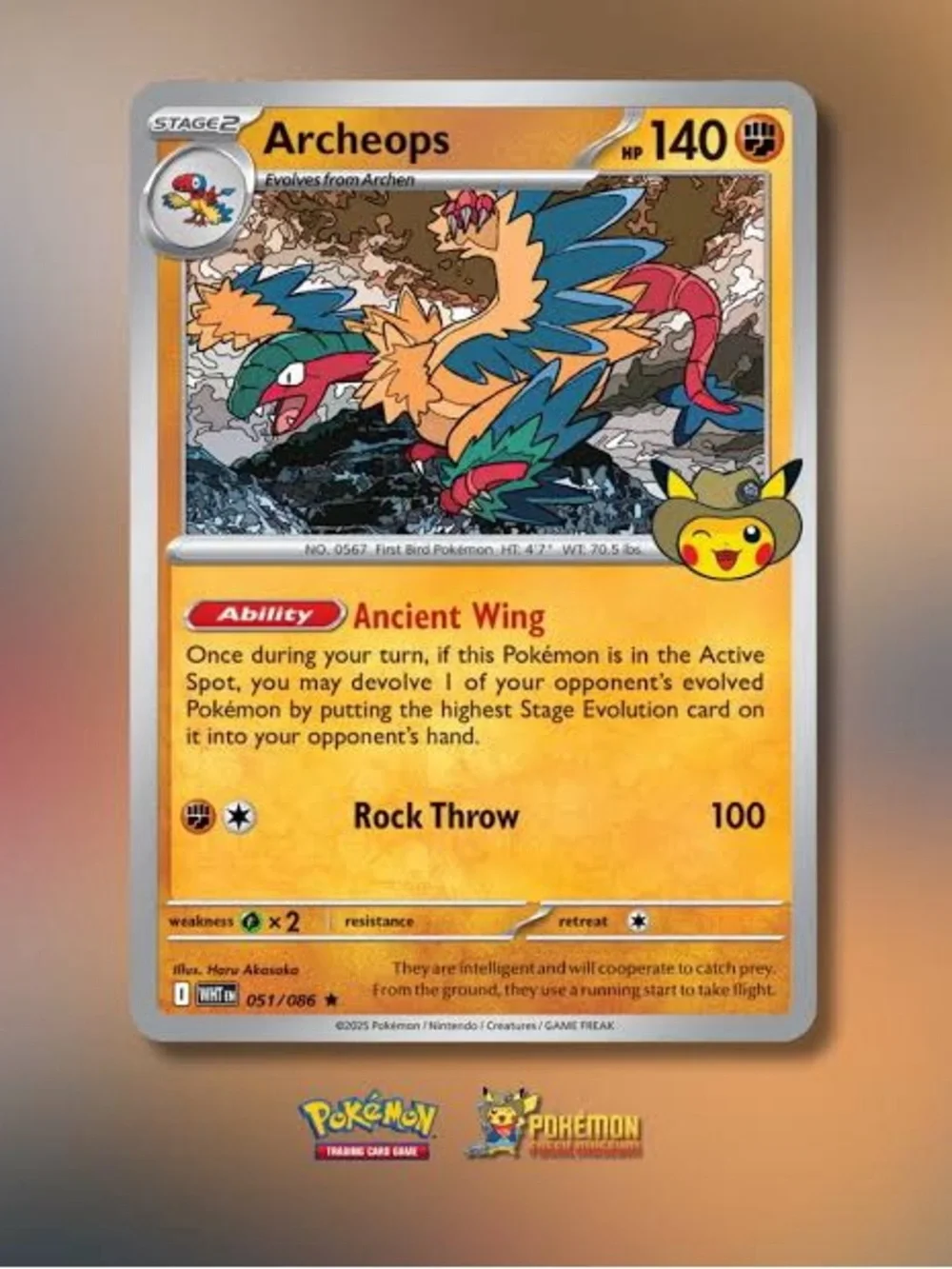 Pokemon Field Museum Fossil Exhibit Archeops Promo SEALED - In Hand!